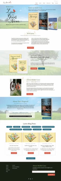 women christian author website design
