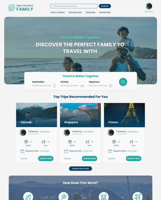 travel website design