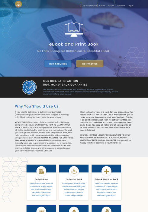 Ebooks Marketing Services Website Design