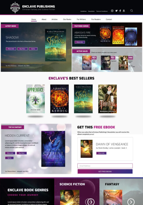 Christian Fiction Publisher Website Design