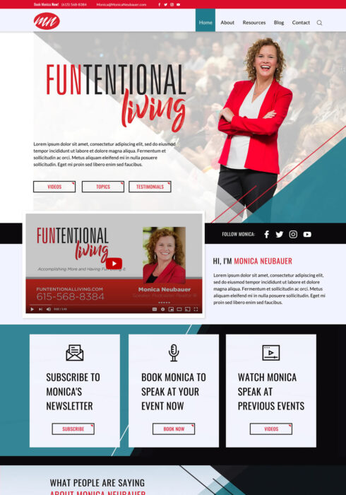 Women's Business and Leadership Speaker Website Design