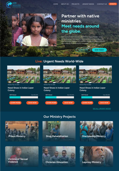 Non-Profit Christian Mission Website Design