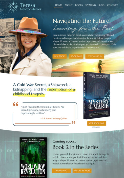 Maritime non fiction author website design